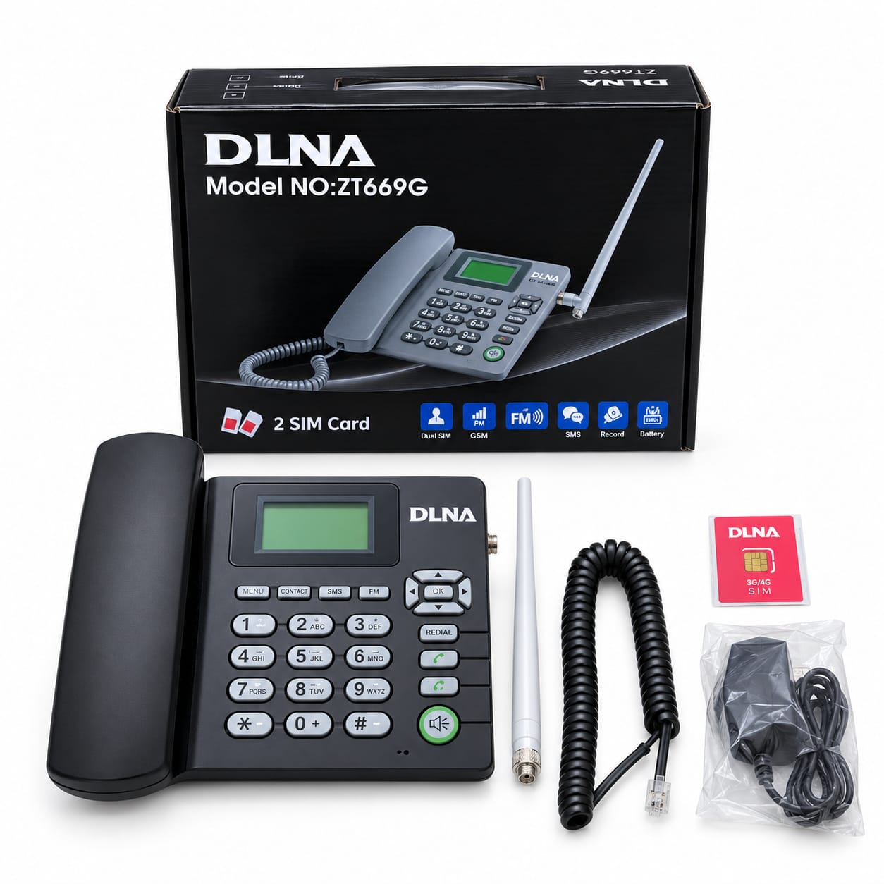 DLNA ZT669G SIM Card Support Desktop Phone LTE 4G GSM Fixed 4G Wireless Phone